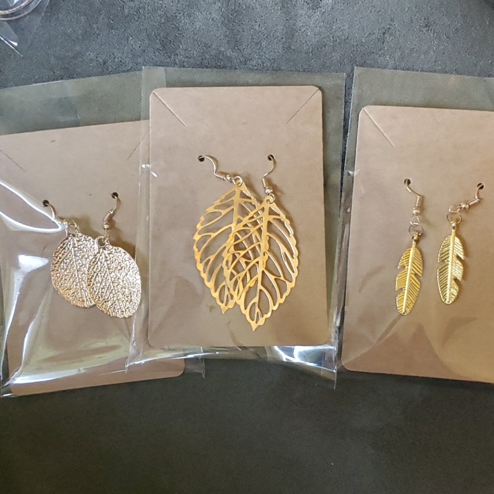 3 pair of earrings